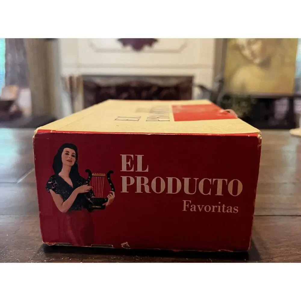 Vintage El Producto Cigar Box Vibrant Color Red White Pricing On Box